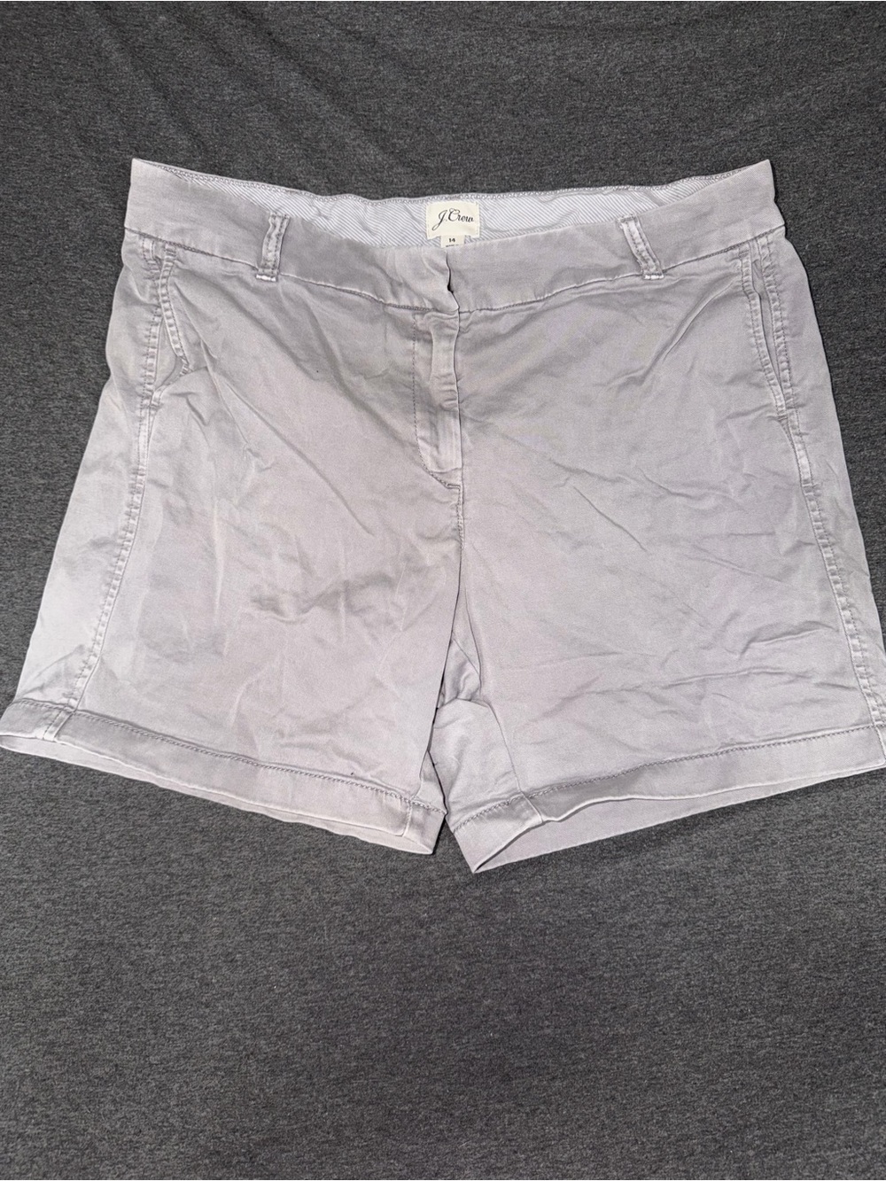 J. Crew Women's Light Gray Casual Cotton Shorts size 14